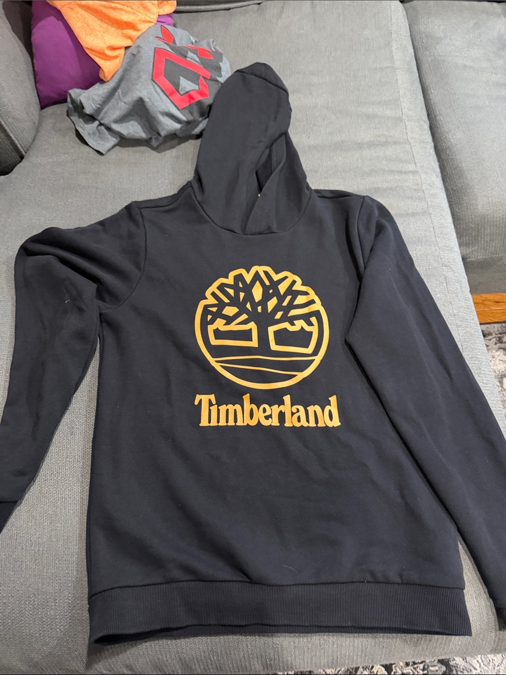 Timberland Black Hoodie with Gold Logo